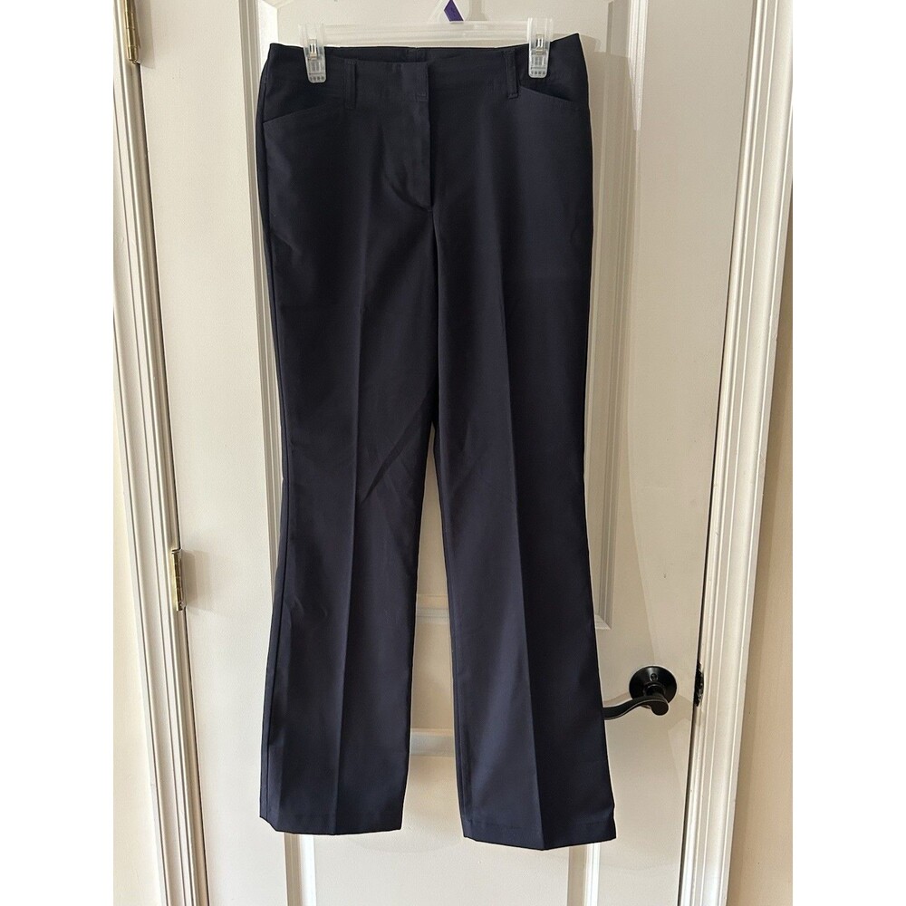 LANDS' END Women’s Size 4 Navy Ponte Knit Bootcut  Trousers Dress Pants